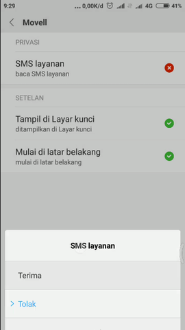 Terima SMS layanan